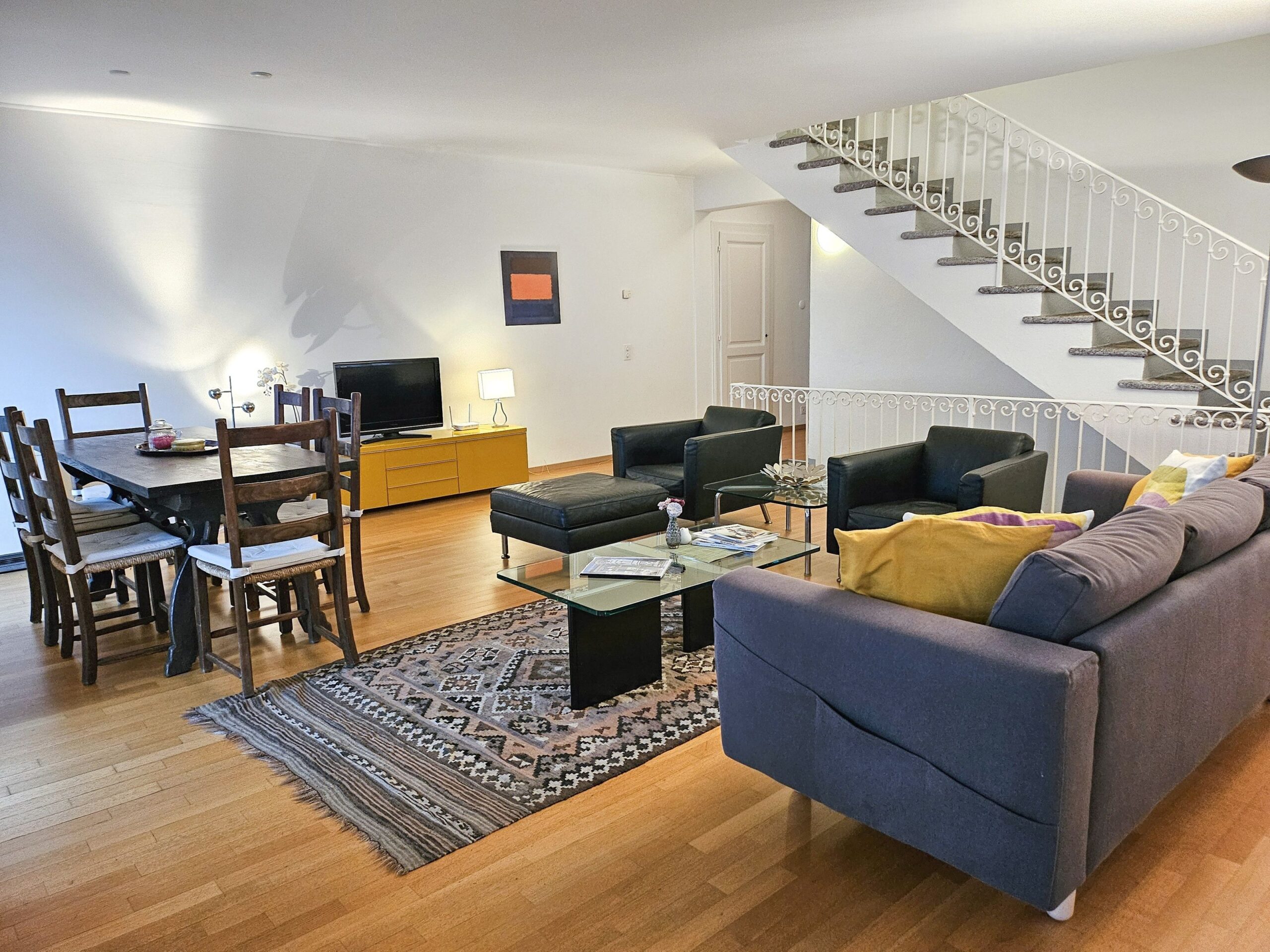 Wohnzimmer einer Ferienwohnung am Lago Maggiore