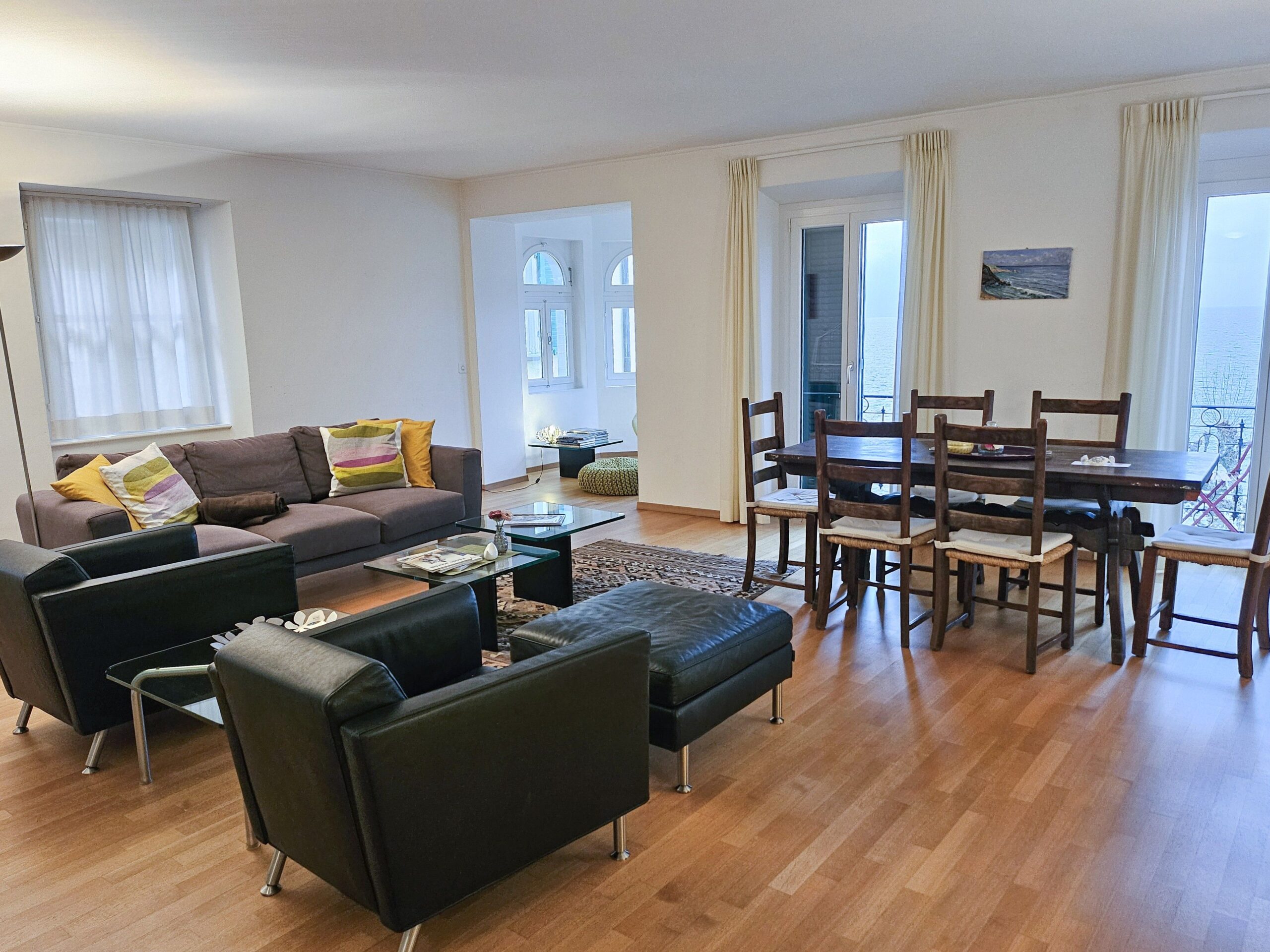 Wohnzimmer einer Ferienwohnung am Lago Maggiore