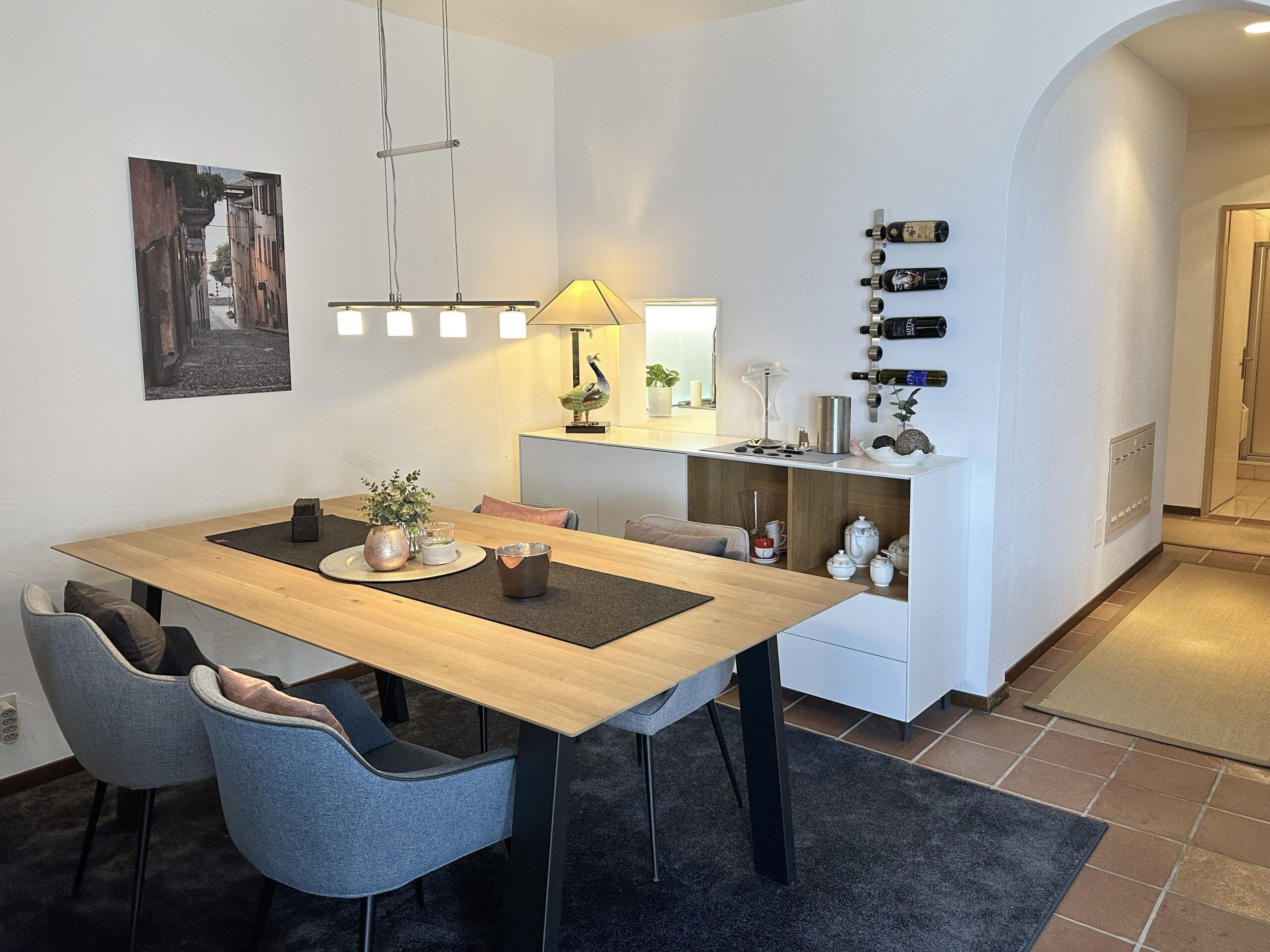 Wohnzimmer in Ferienwohnung im Tessin