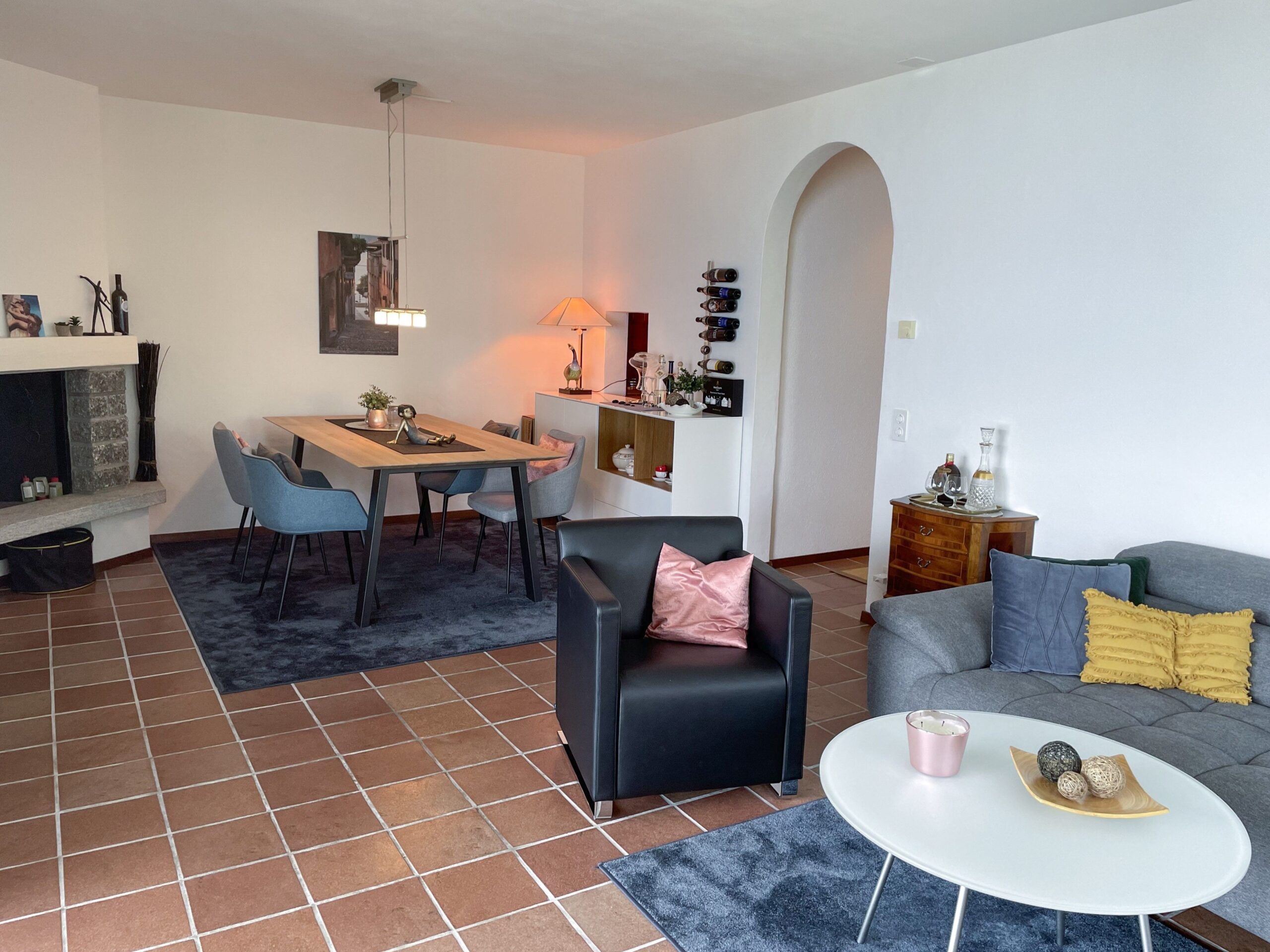 Wohnzimmer in Ferienwohnung im Tessin