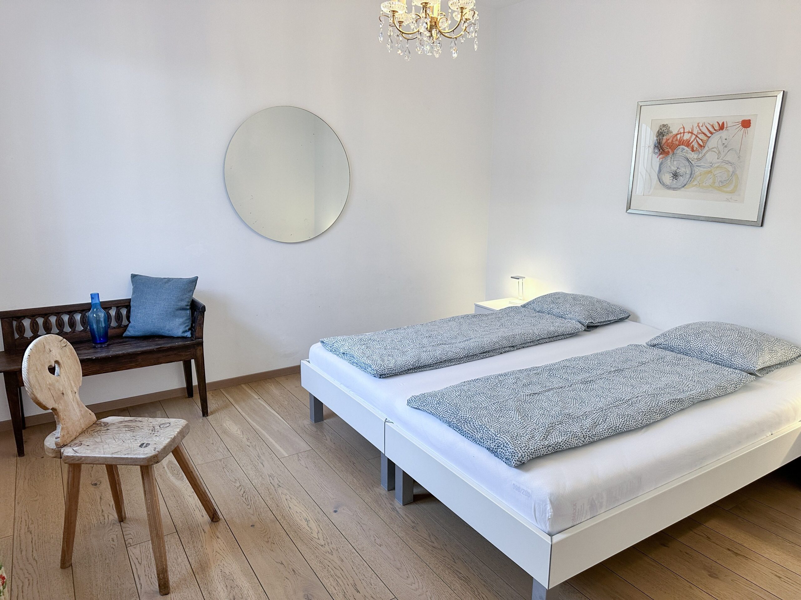 Schlafzimmer einer Ferienwohnung
