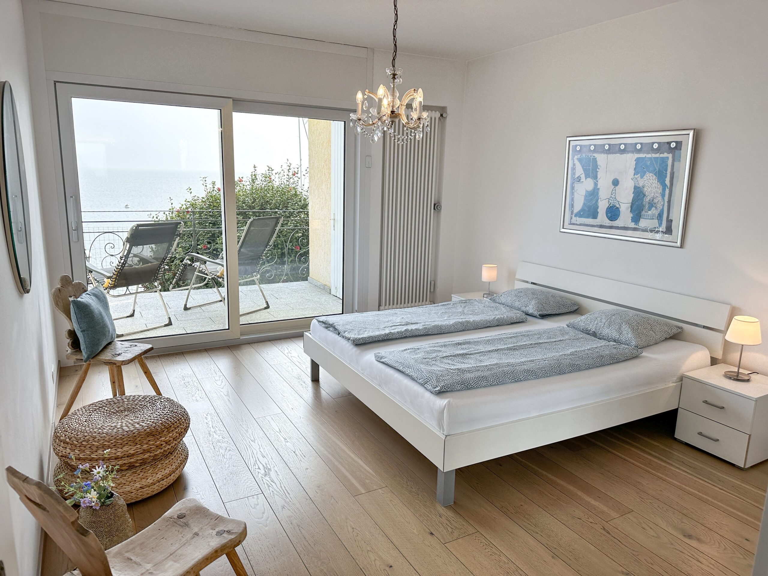 Schlafzimmer einer Ferienwohnung