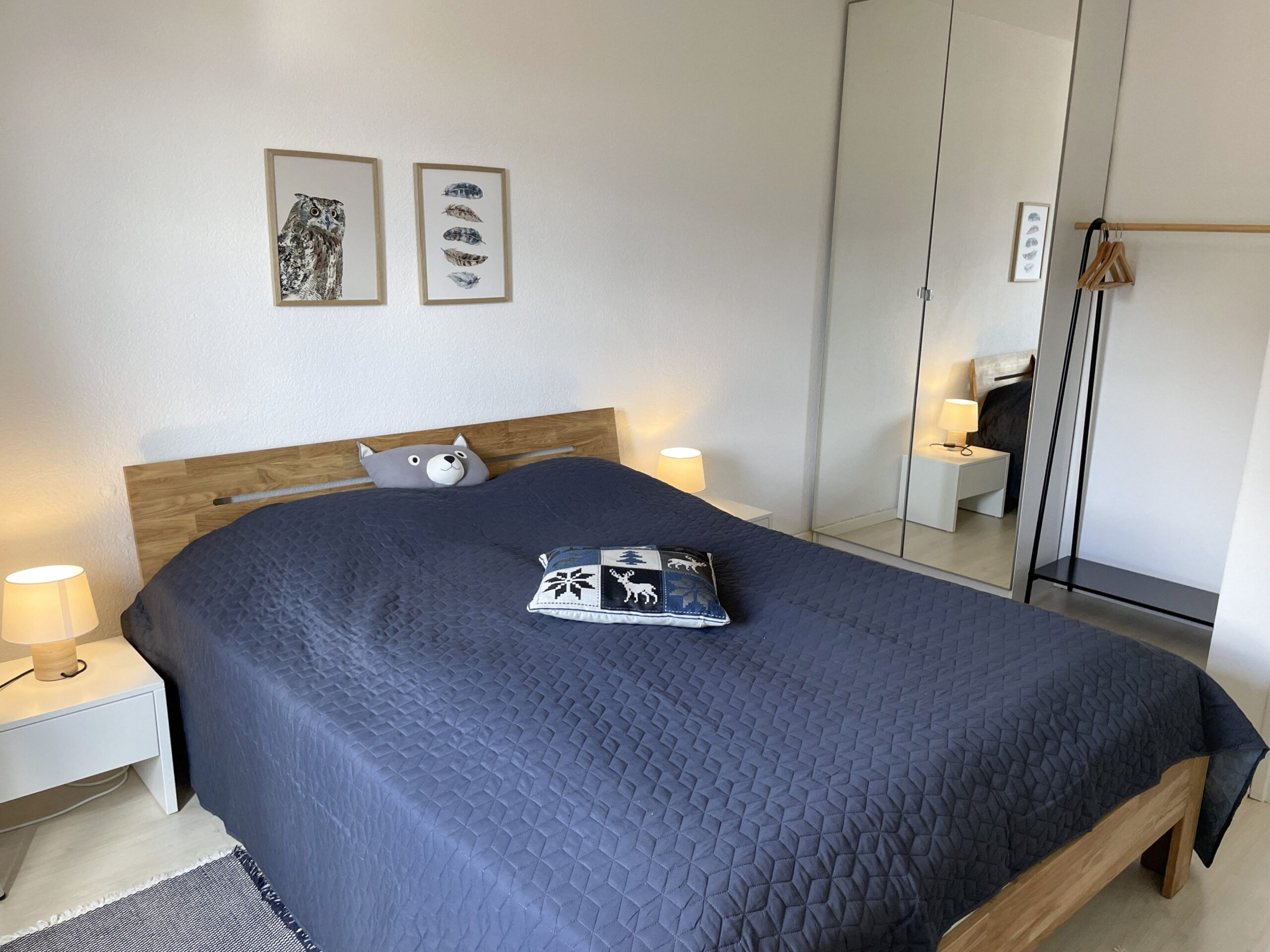 Schlafzimmer einer Ferienwohnung