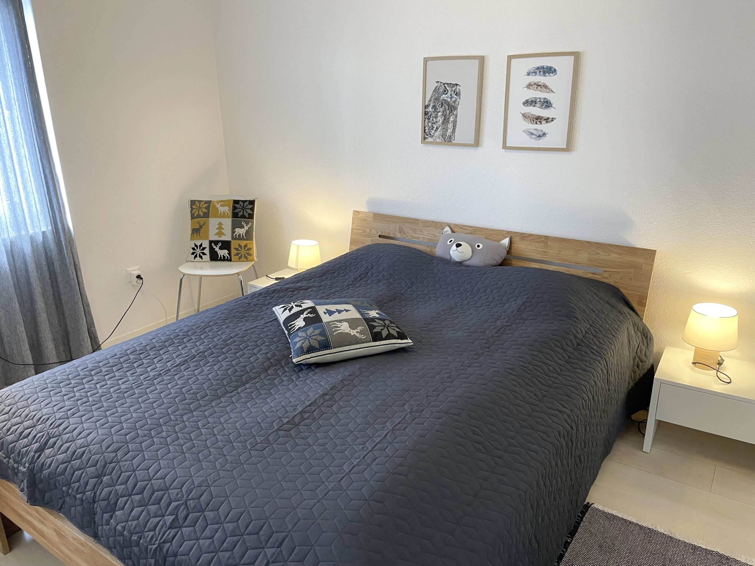 Schlafzimmer einer Ferienwohnung