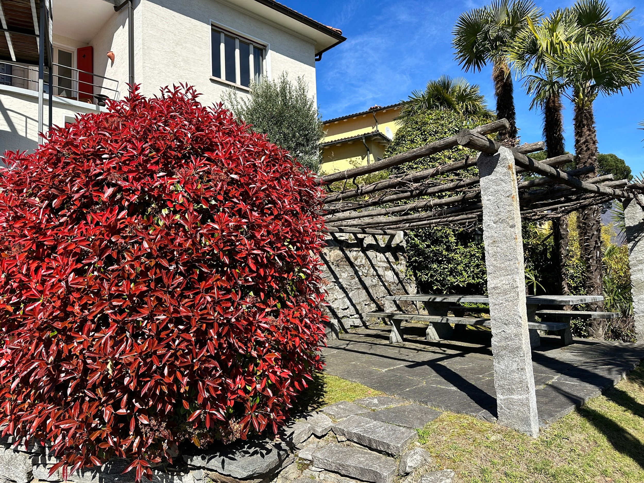 Garten einer Ferienwohnung am Lago Maggiore