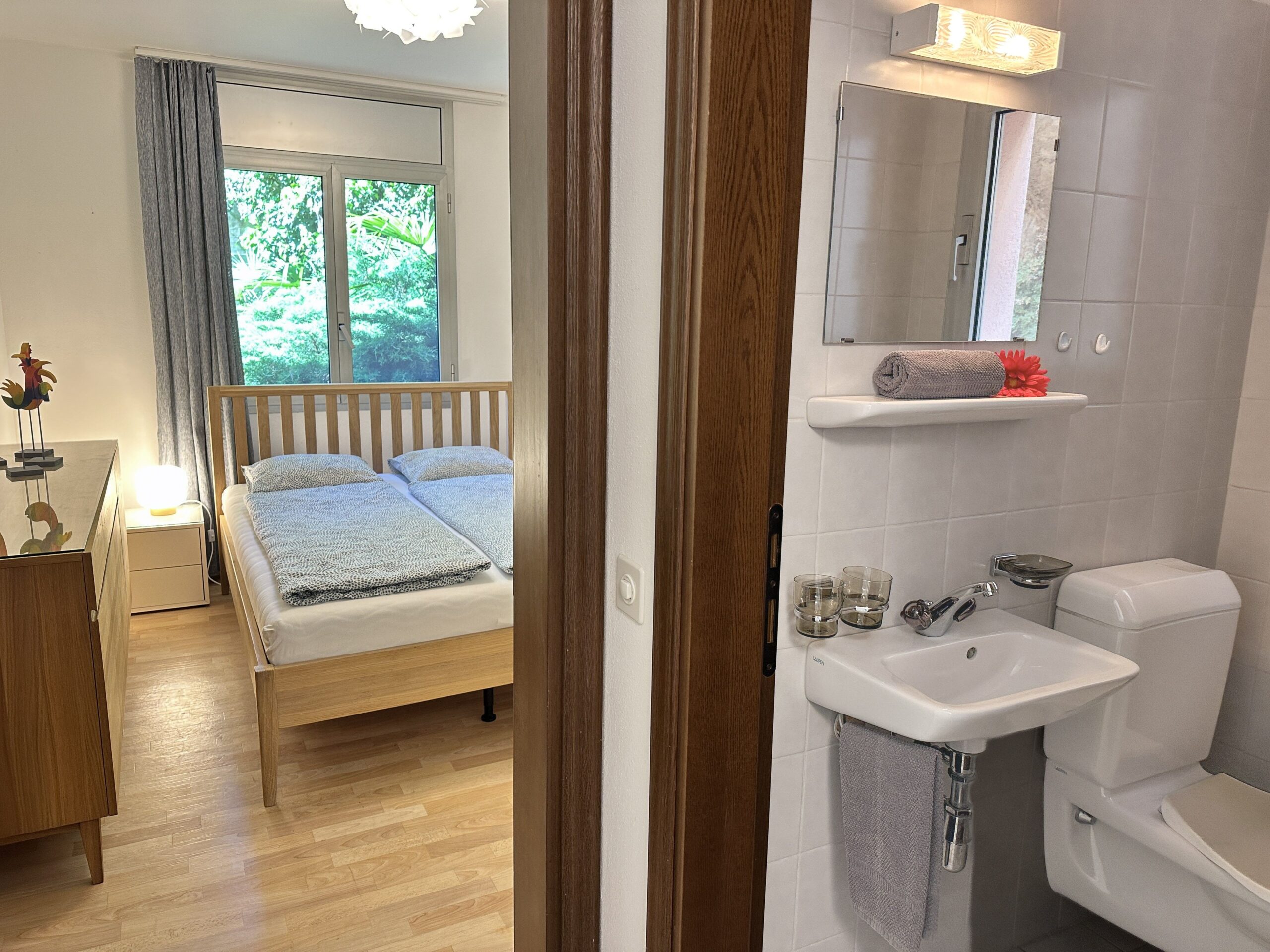 Schlafzimmer in Ferienwohnung am Lago Maggiore