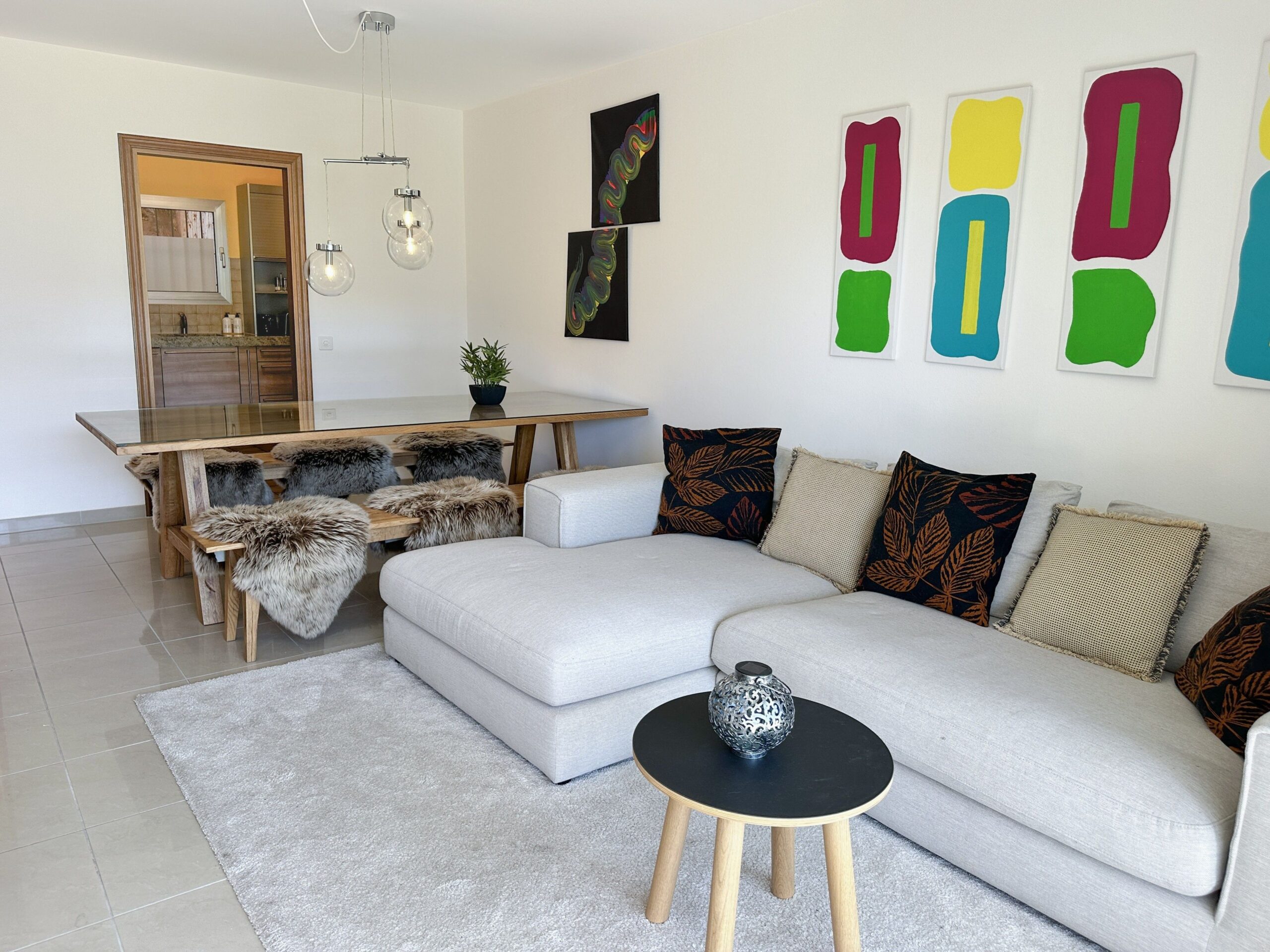 Wohnzimmer in Ferienwohnung am Lago Maggiore