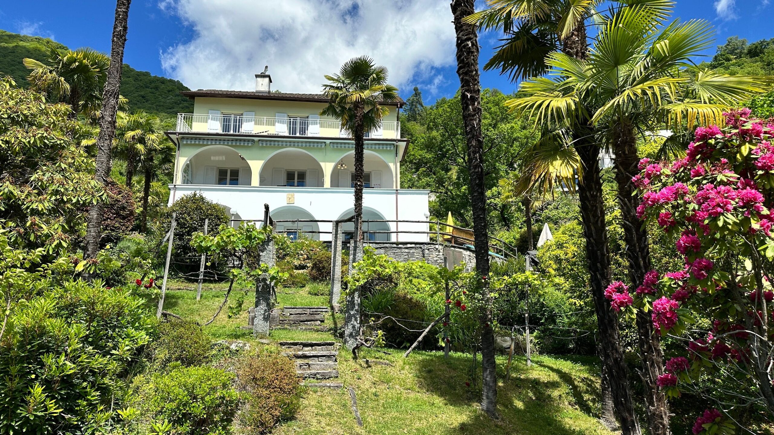 Garten einer Ferienwohnung am Lago Maggiore