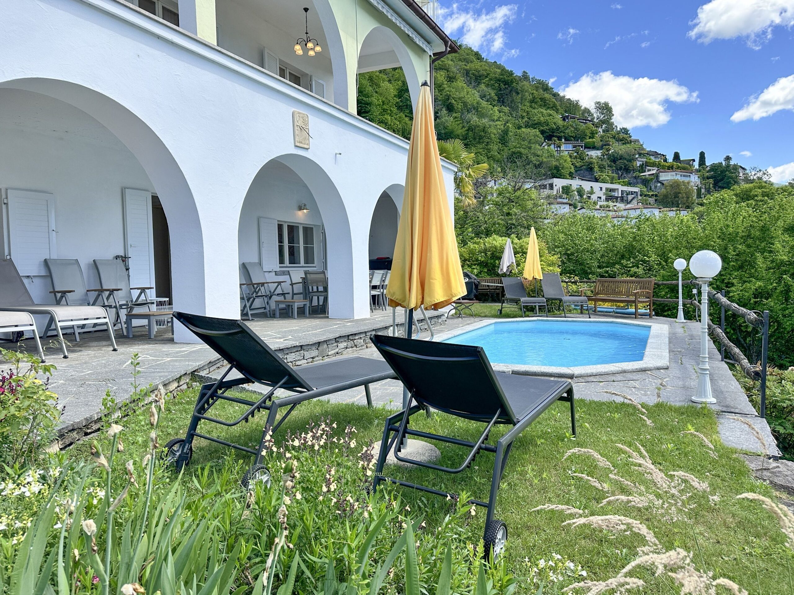 Pool einer Ferienwohnung am Lago Maggiore