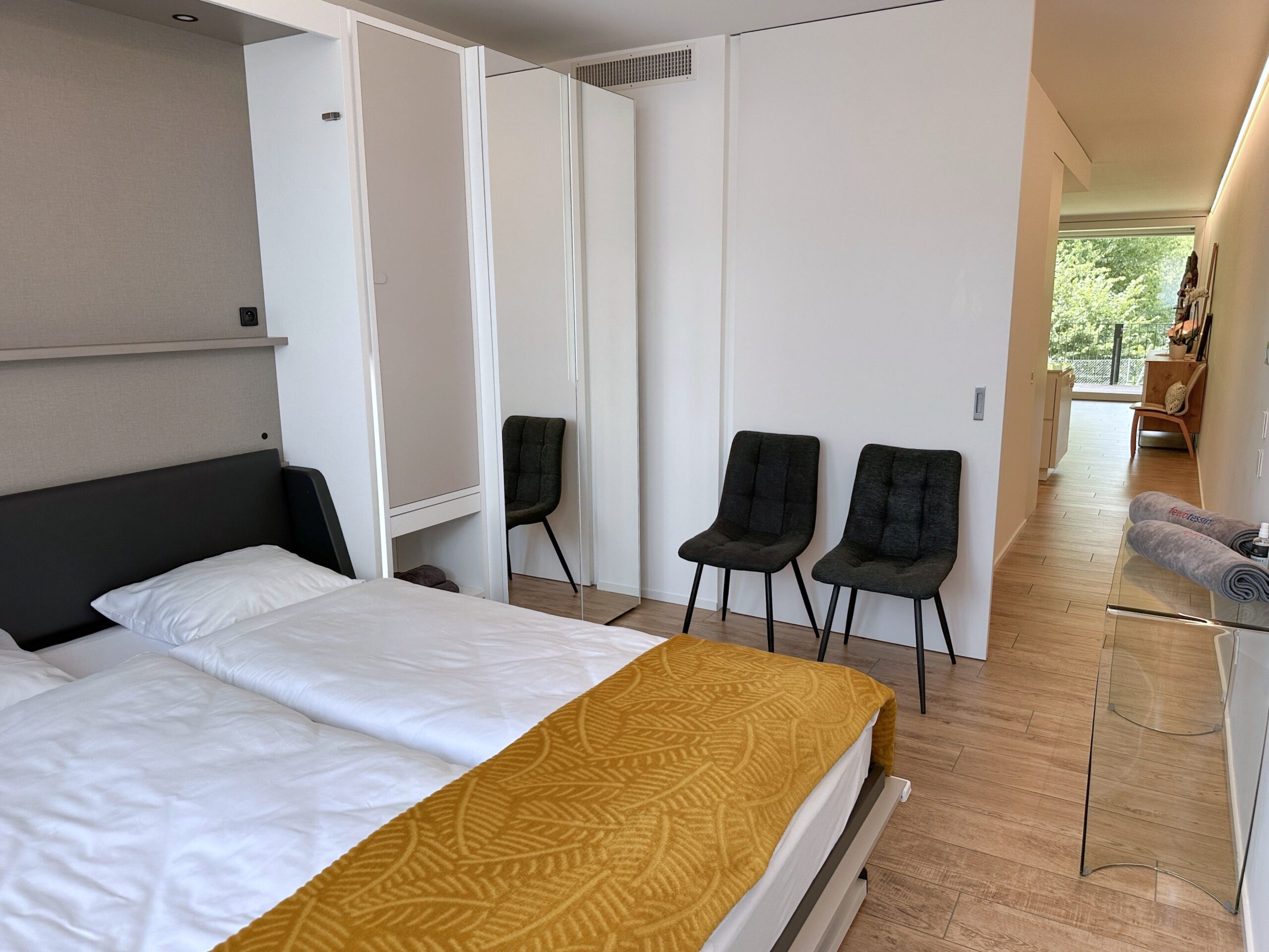 Schlafzimmer in Ferienwohnung im Tessin