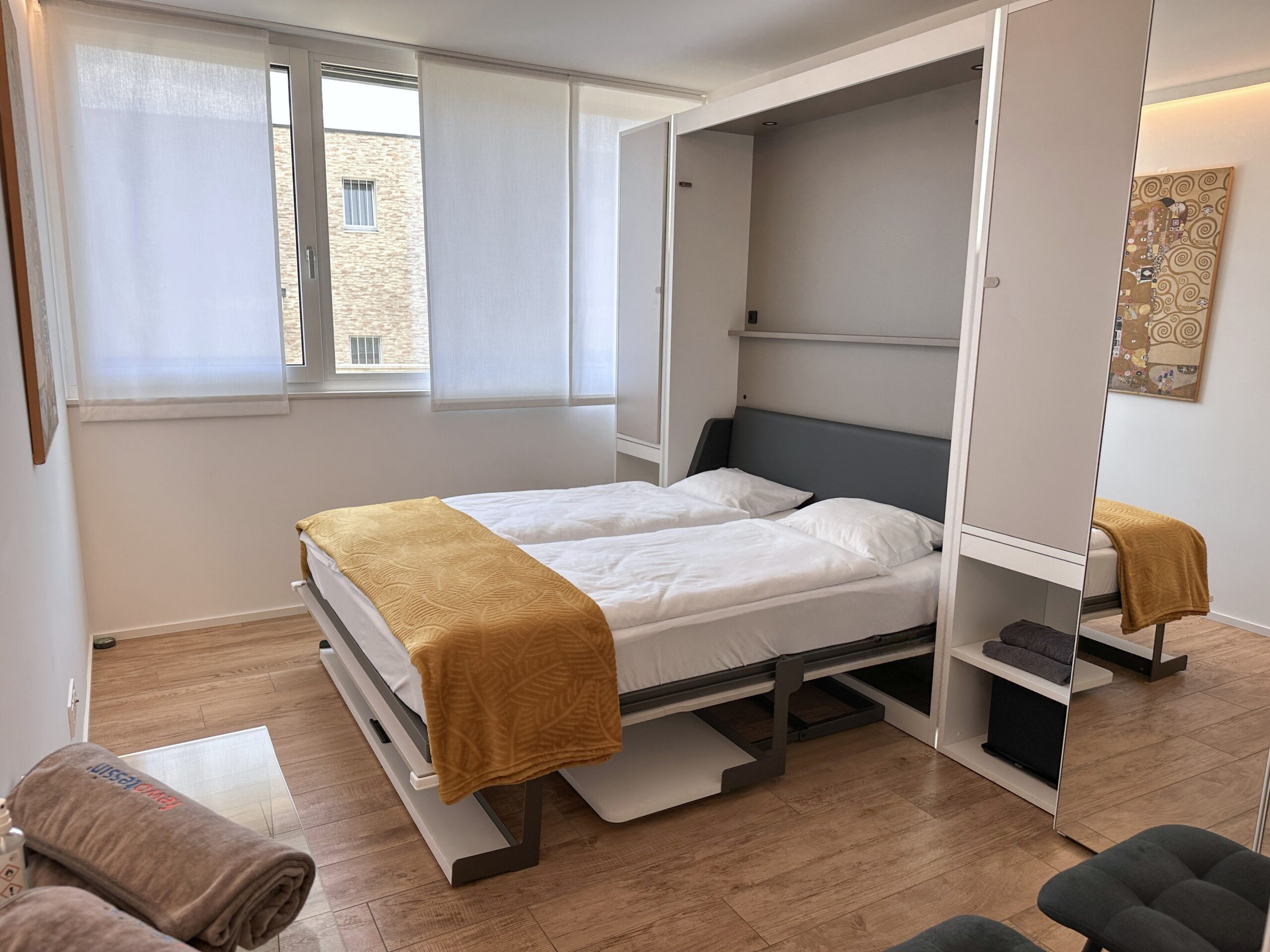 Schlafzimmer in Ferienwohnung im Tessin