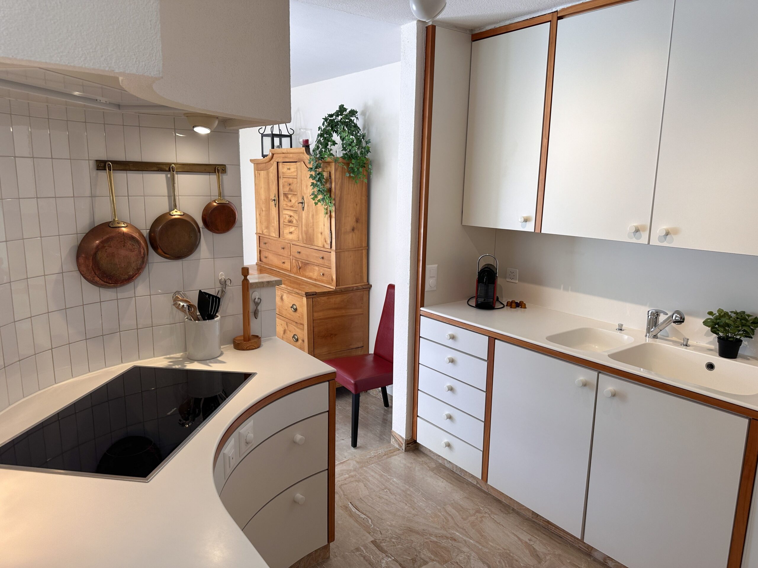 Küche in Ferienwohnung im Tessin