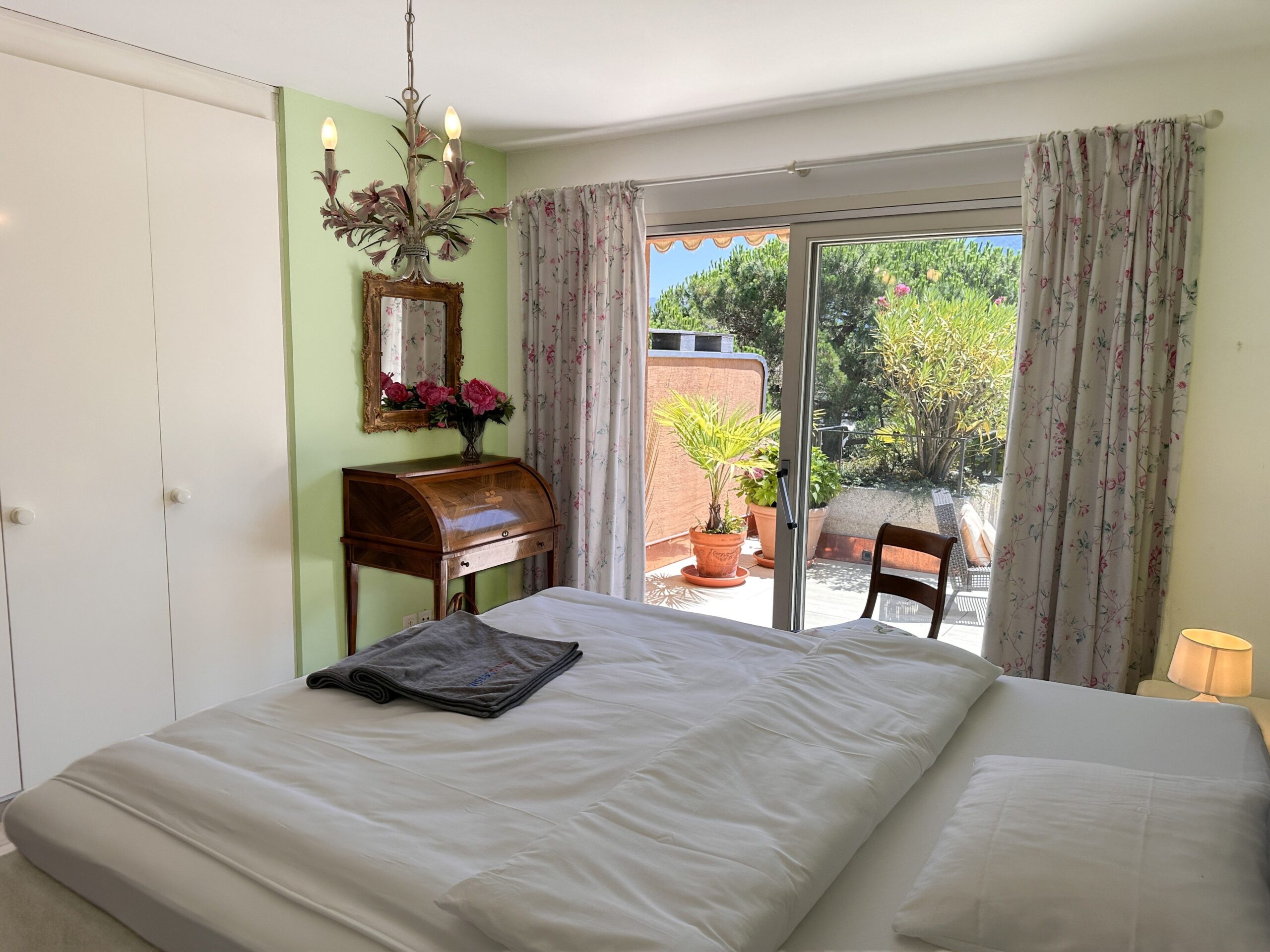 Schlafzimmer in Ferienwohnung im Tessin
