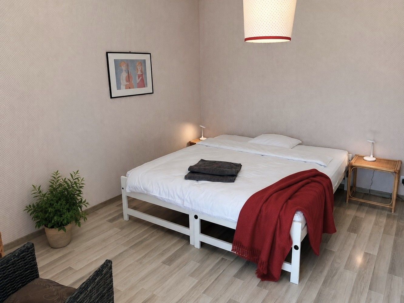 Schlafzimmer in Ferienwohnung im Tessin