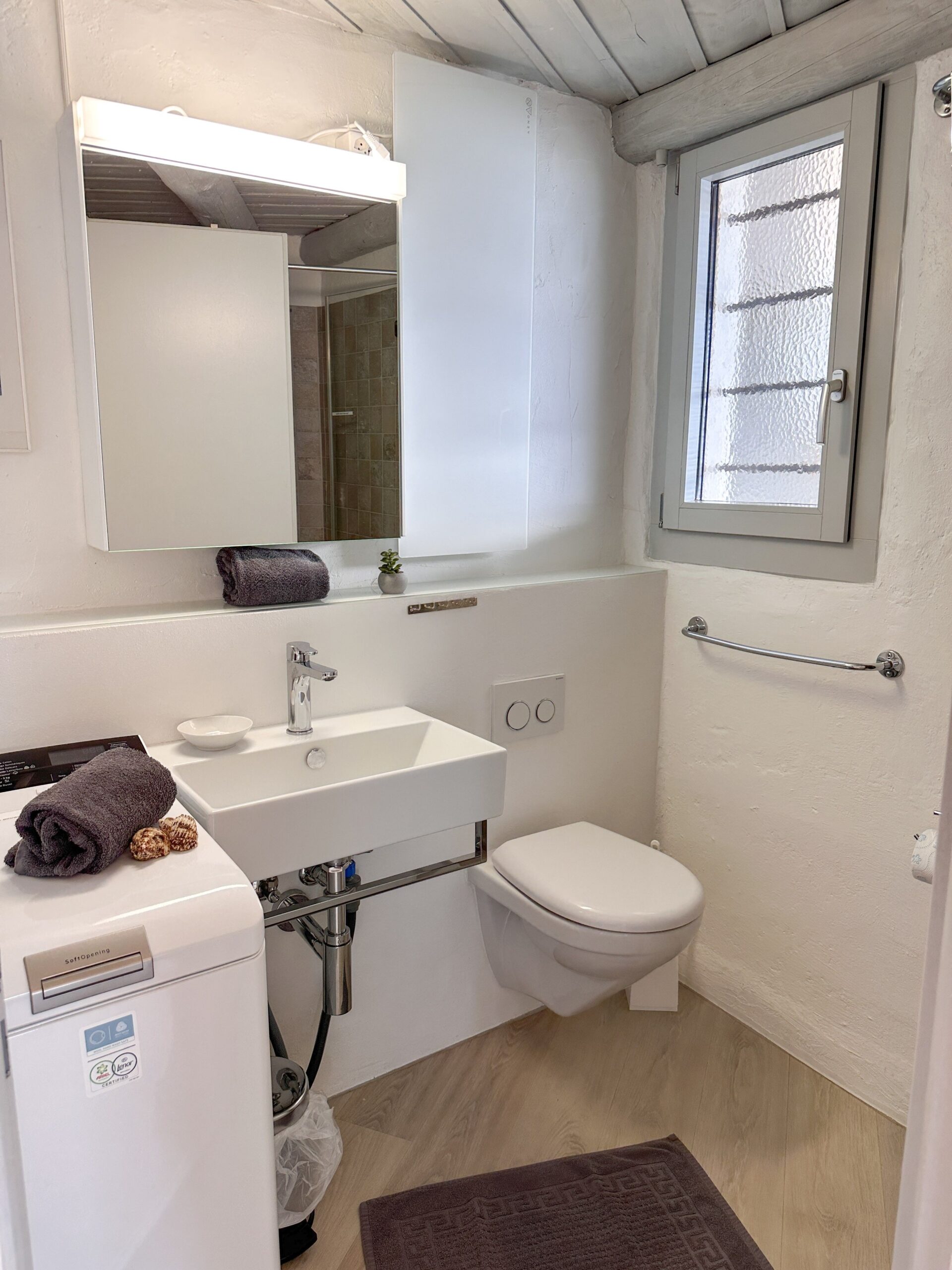 Badezimmer in Ferienwohnung im Tessin
