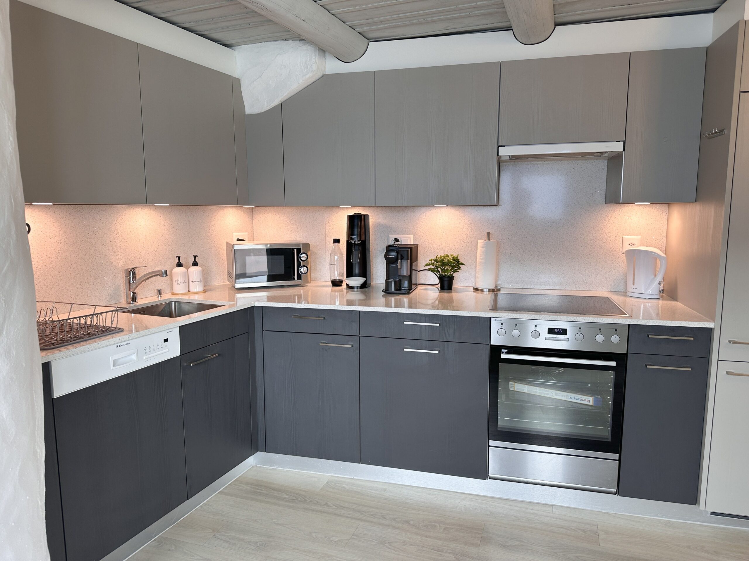 Küche in Ferienwohnung im Tessin
