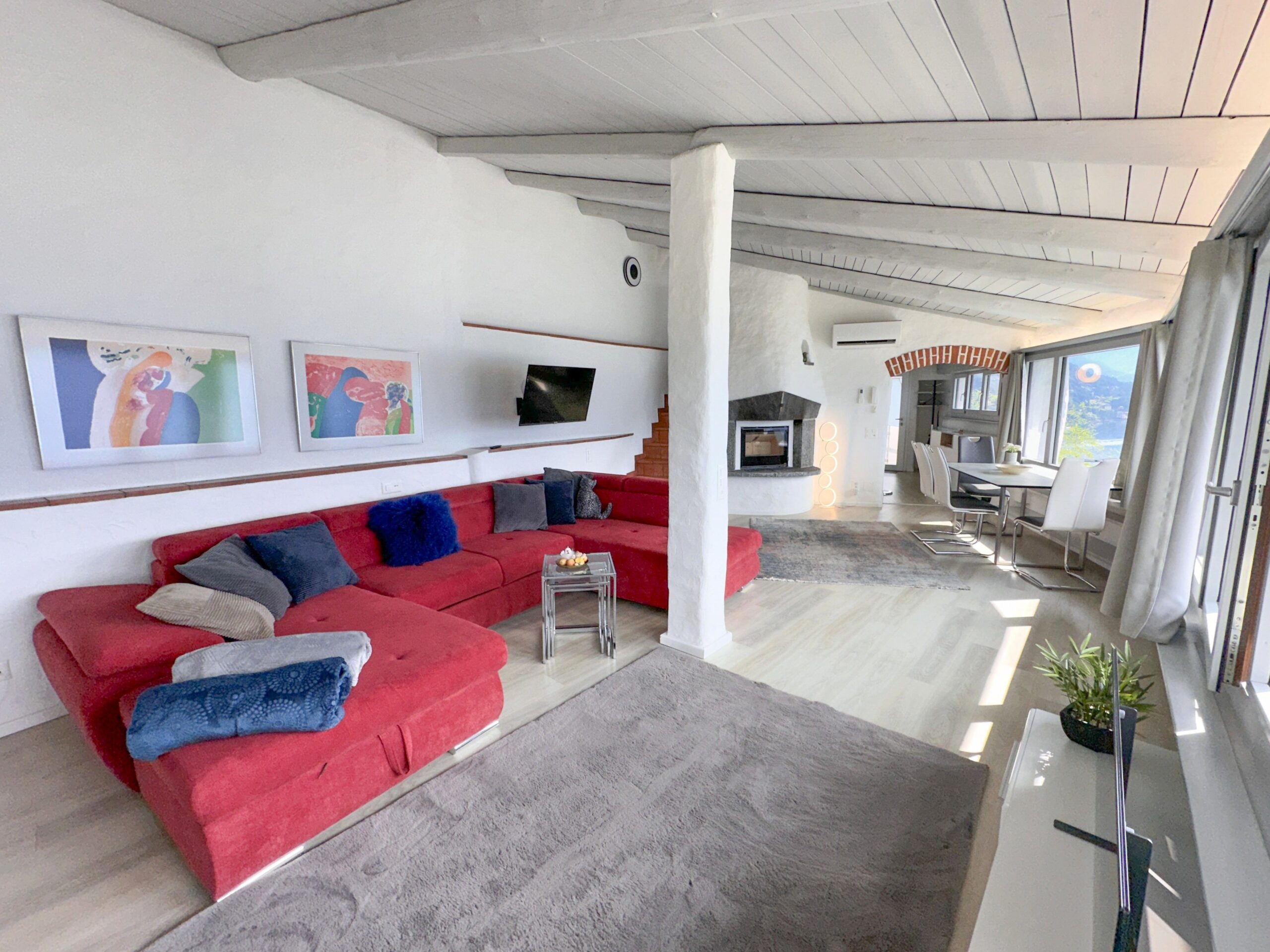 Wohnzimmer in Ferienwohnung im Tessin