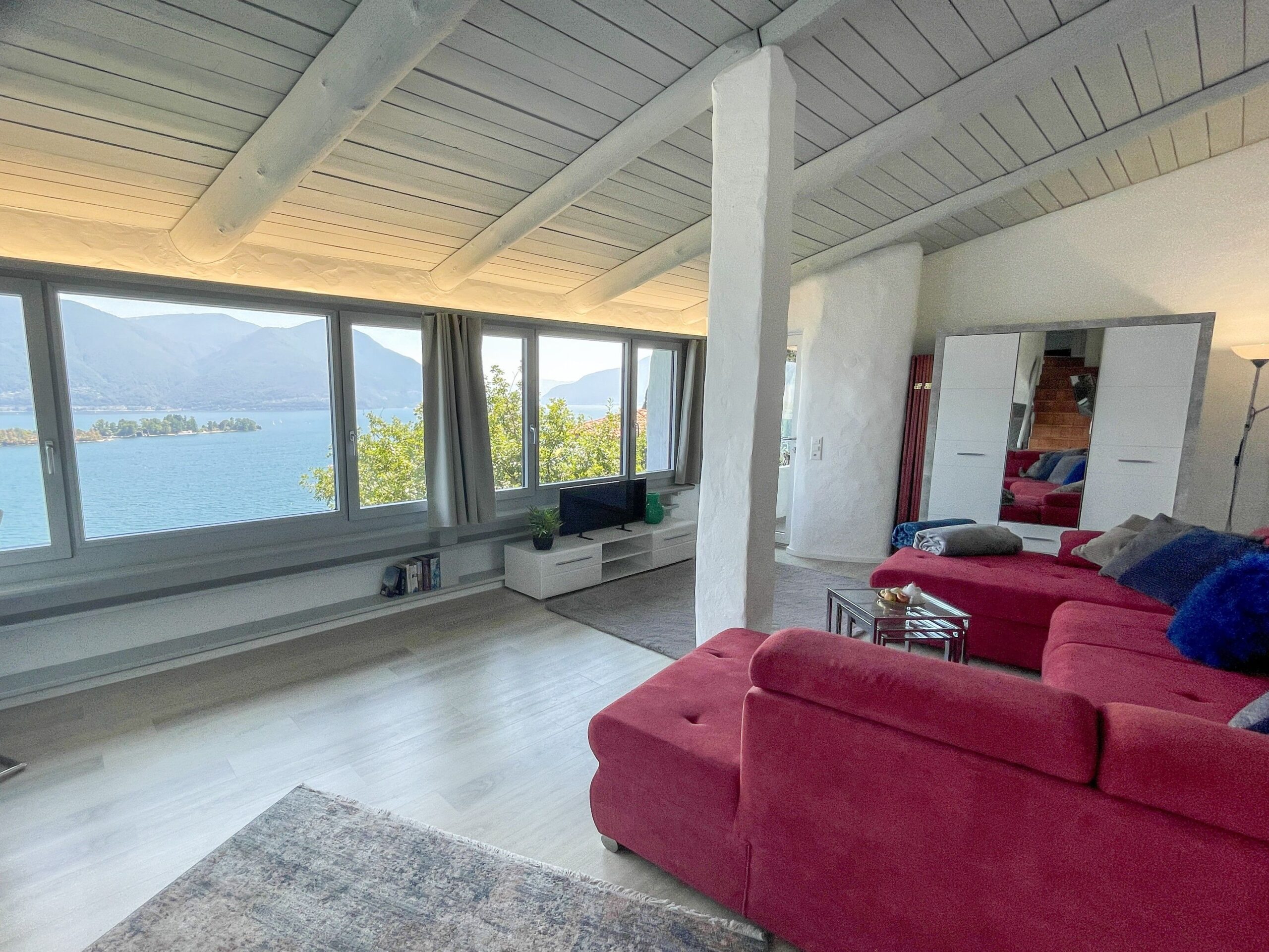 Wohnzimmer in Ferienwohnung im Tessin